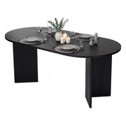 Monterano, Tavolo Fisso 6 Posti, 180x89.5x75h cm Nero