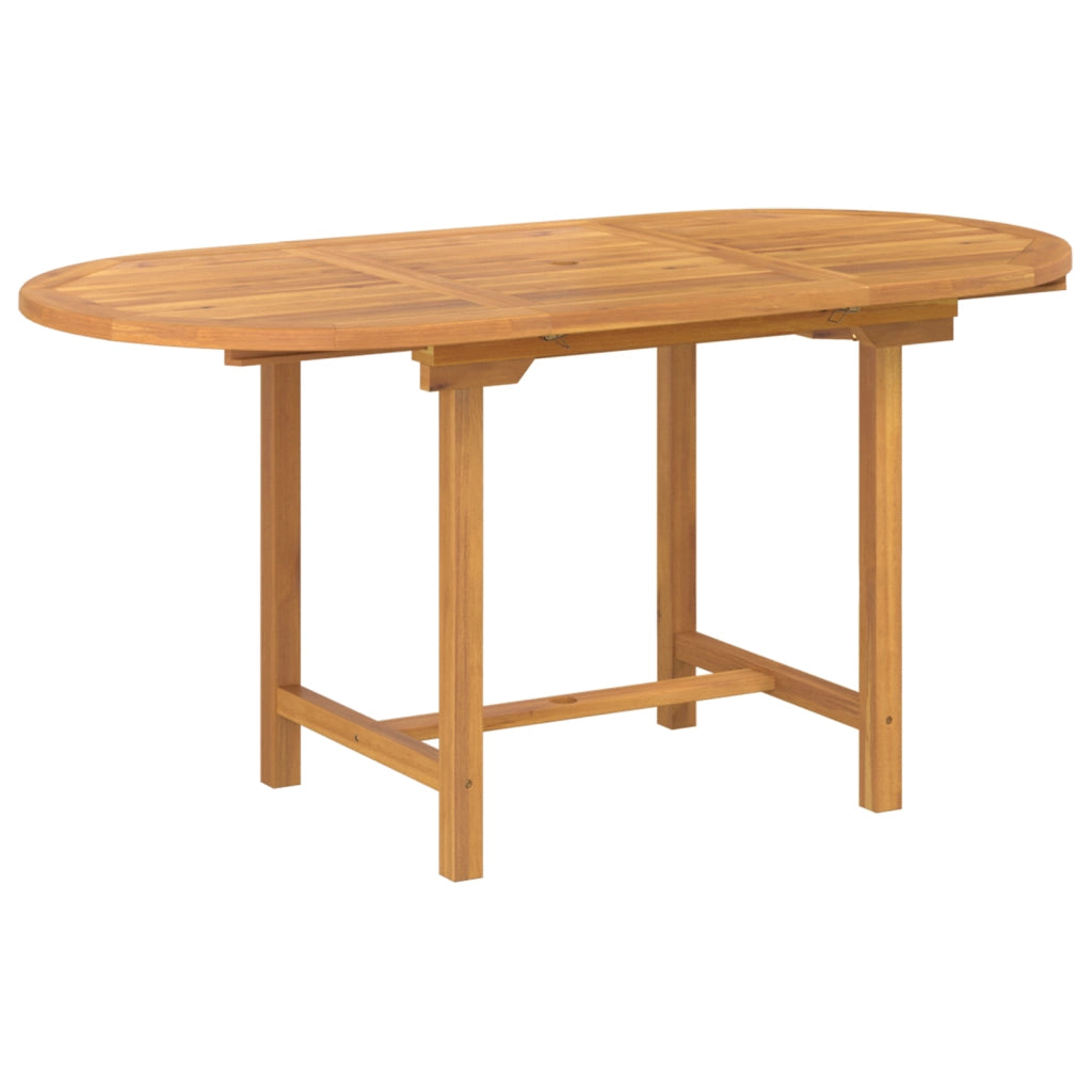 Set da pranzo da giardino a 5 pezzi in legno massello di teak