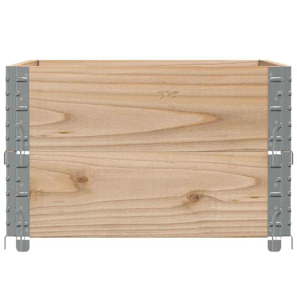 Fioriera rialzata per piante fiori terrazza giardino 80 x 60 cm legno di pino massiccio marrone 02_0037876