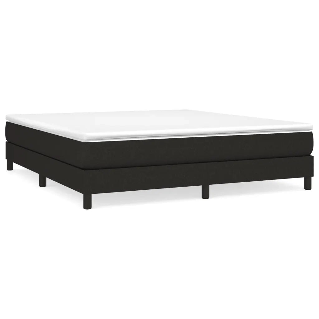 Struttura Letto a Rete a Molle Nero 160x200 cm in Tessuto 3120526