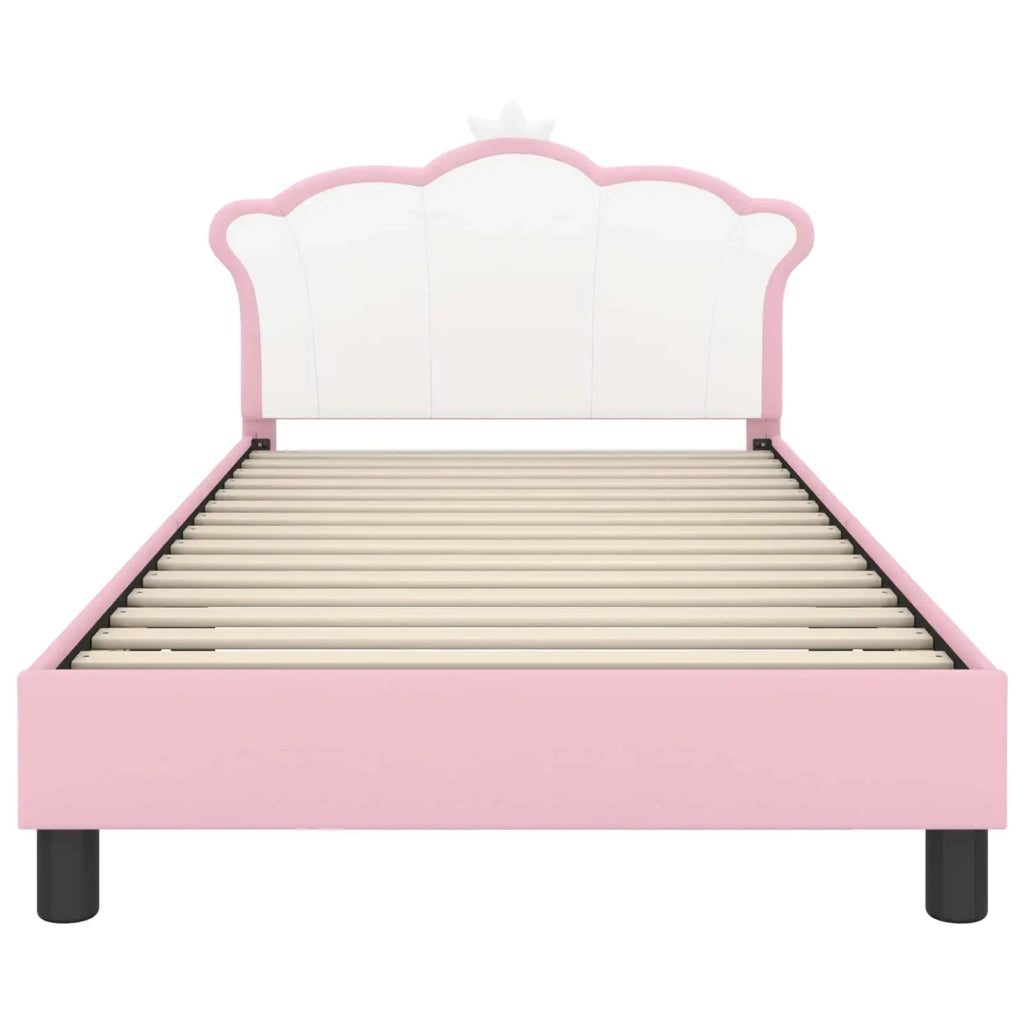 Struttura letto bambini con testata-Giroletto per bambini Rosa 90 x 190 cm PU 744255