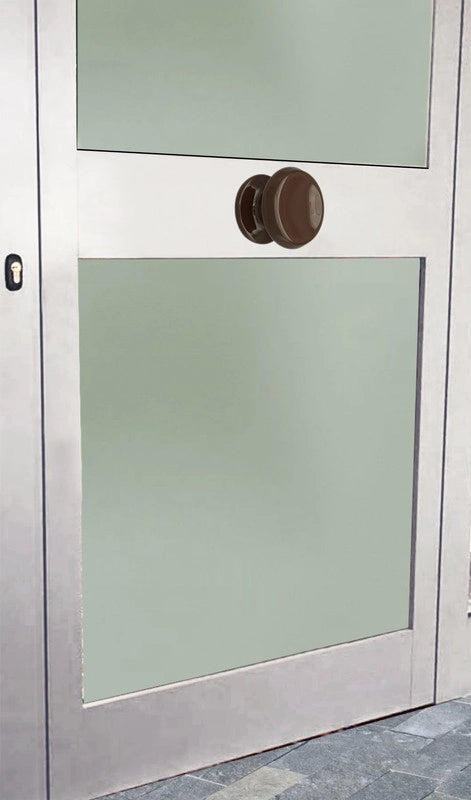 Pomolo fisso per porta SAGUATTI 866/80UB in alluminio marrone lucido