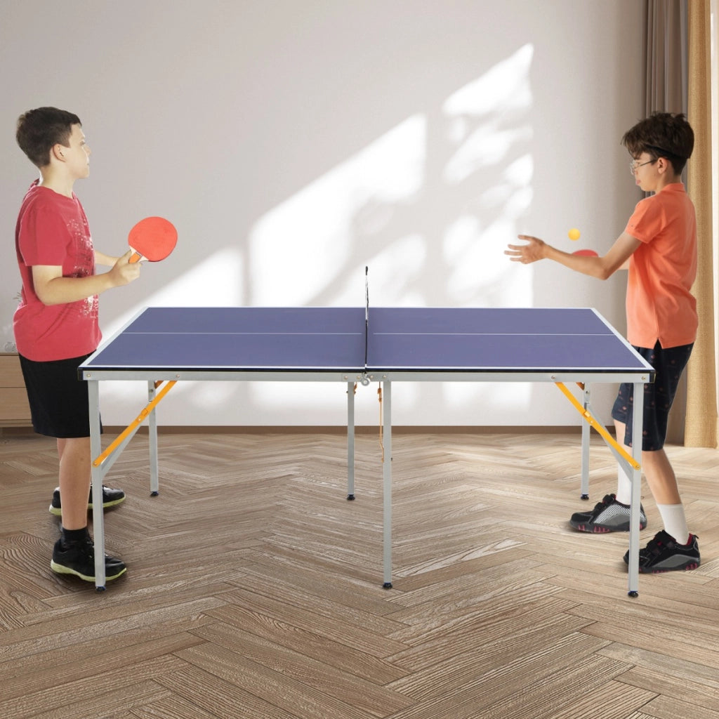 Set da gioco da ping pong portatile per interno ed esterno, Tavolo da ping pong pieghevole con rete e 2 racchette
