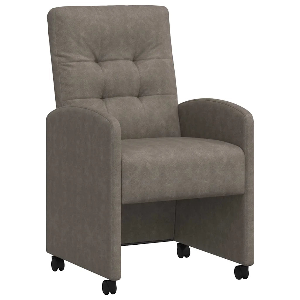 Sedie da Pranzo con Ruote 2 pcs Grigio 58 x 67 x 97 cm 42017894