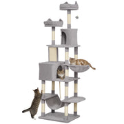 Albero tiragraffi per gatti grande ¨C zephmum ¨C grigio 206 cm