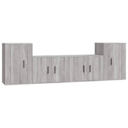 Set di mobili in legno ingegnerizzato Sonoma da 4 pezzi (mobile credenza mobile TV soggiorno camera da letto salotto) - 02_0024849
