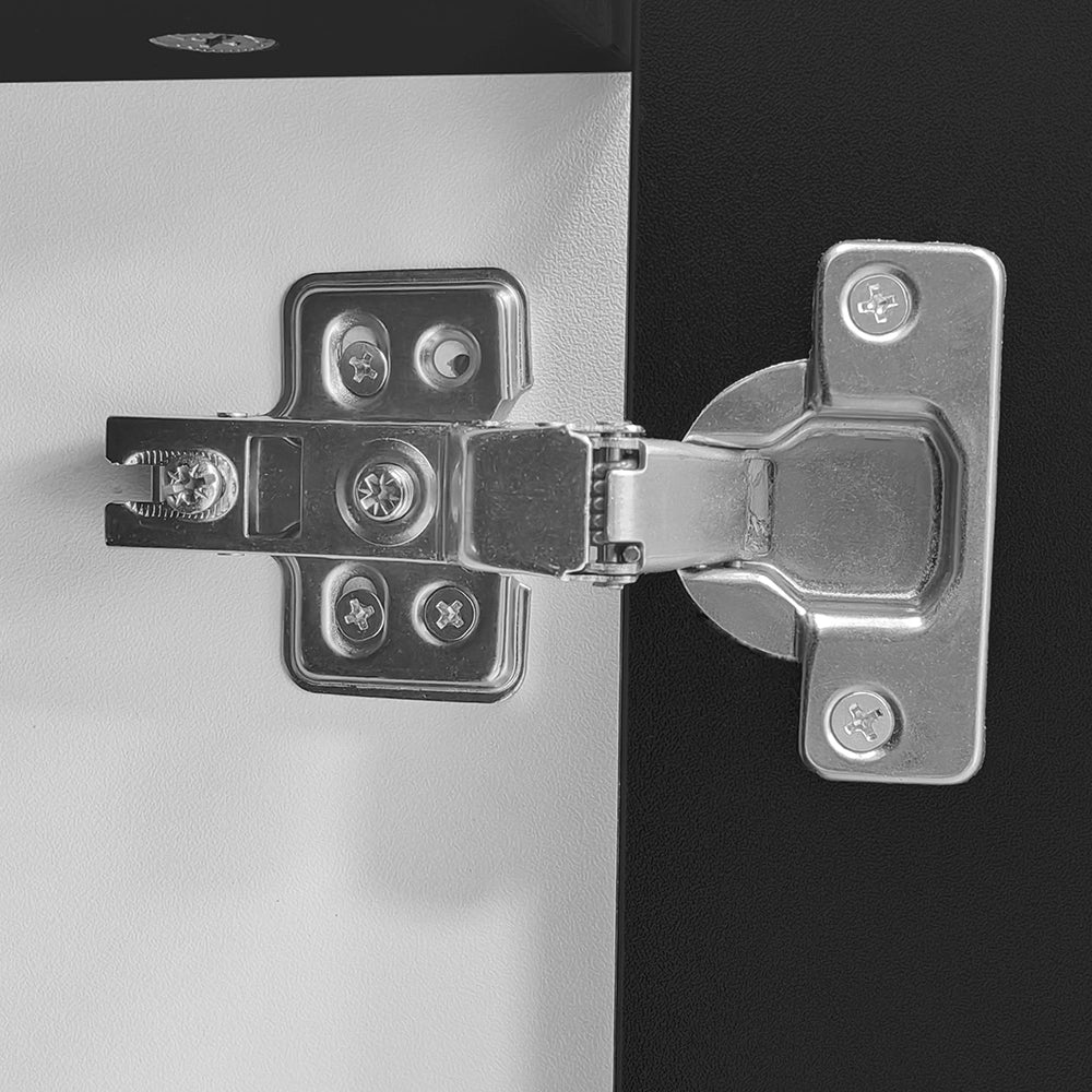 Mobile TV LED - Xylo - Nero lucido/piedi bianchi con striscia luminosa