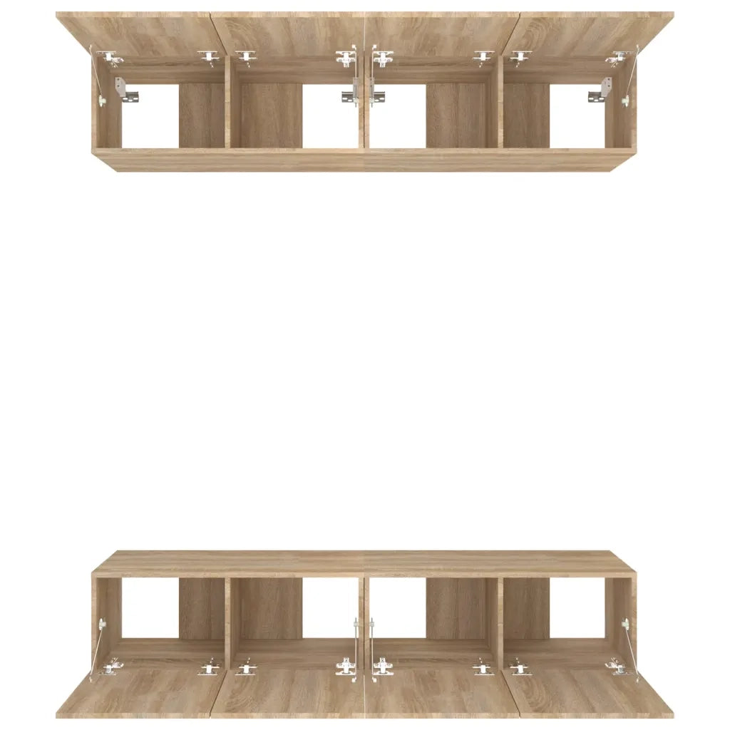 Mobili TV 4 pz | Armadietto TV | Mobile Porta TV Rovere Sonoma 80x30x30 cm in Legno Multistrato
