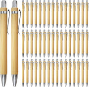Set di 50 matite in legno e bambù | Matite per scrivere, scuola e ufficio | Giornalismo | Regalo di laurea
