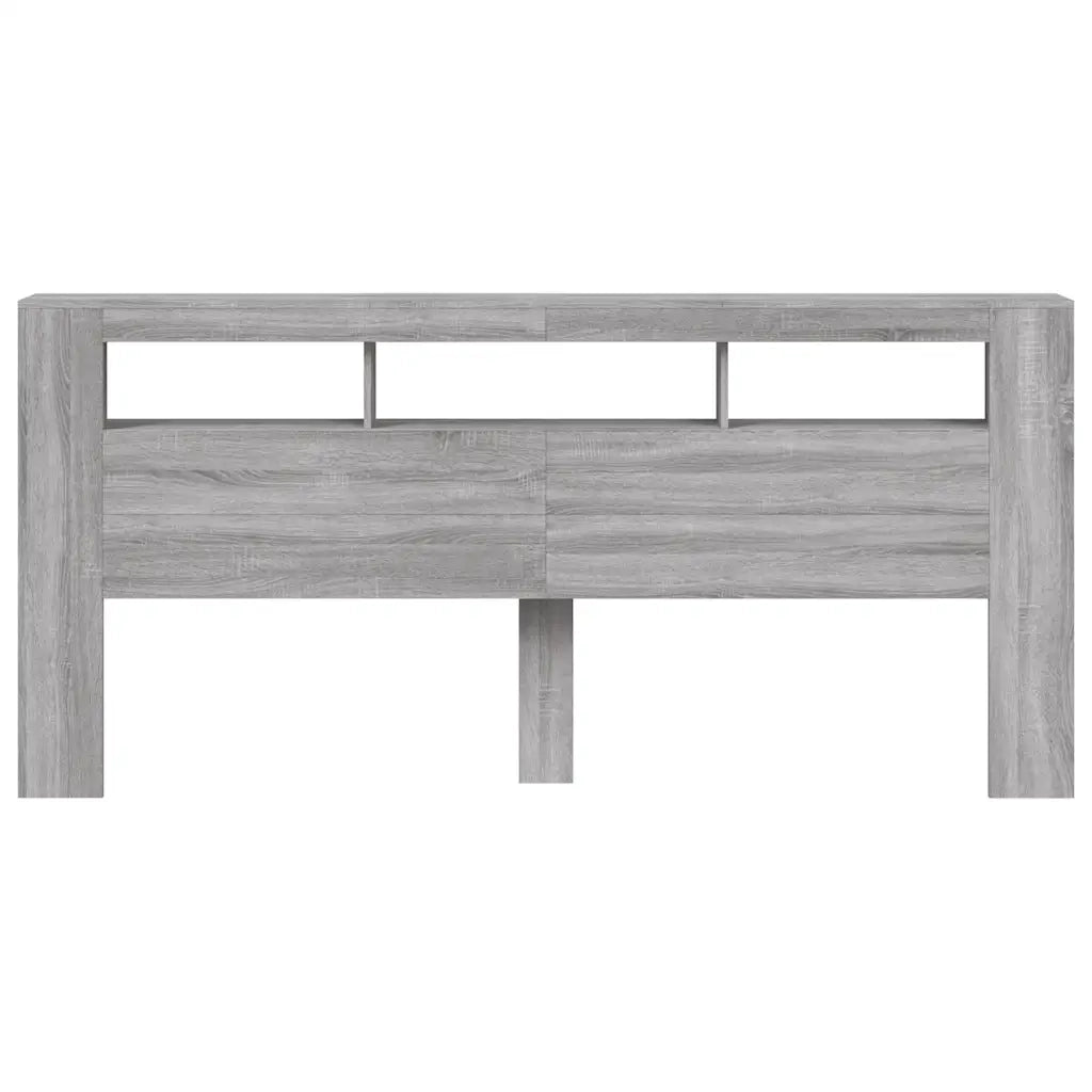 Testiera LED Grigio Sonoma 220x18,5x103,5 cm Legno Multistrato 837377