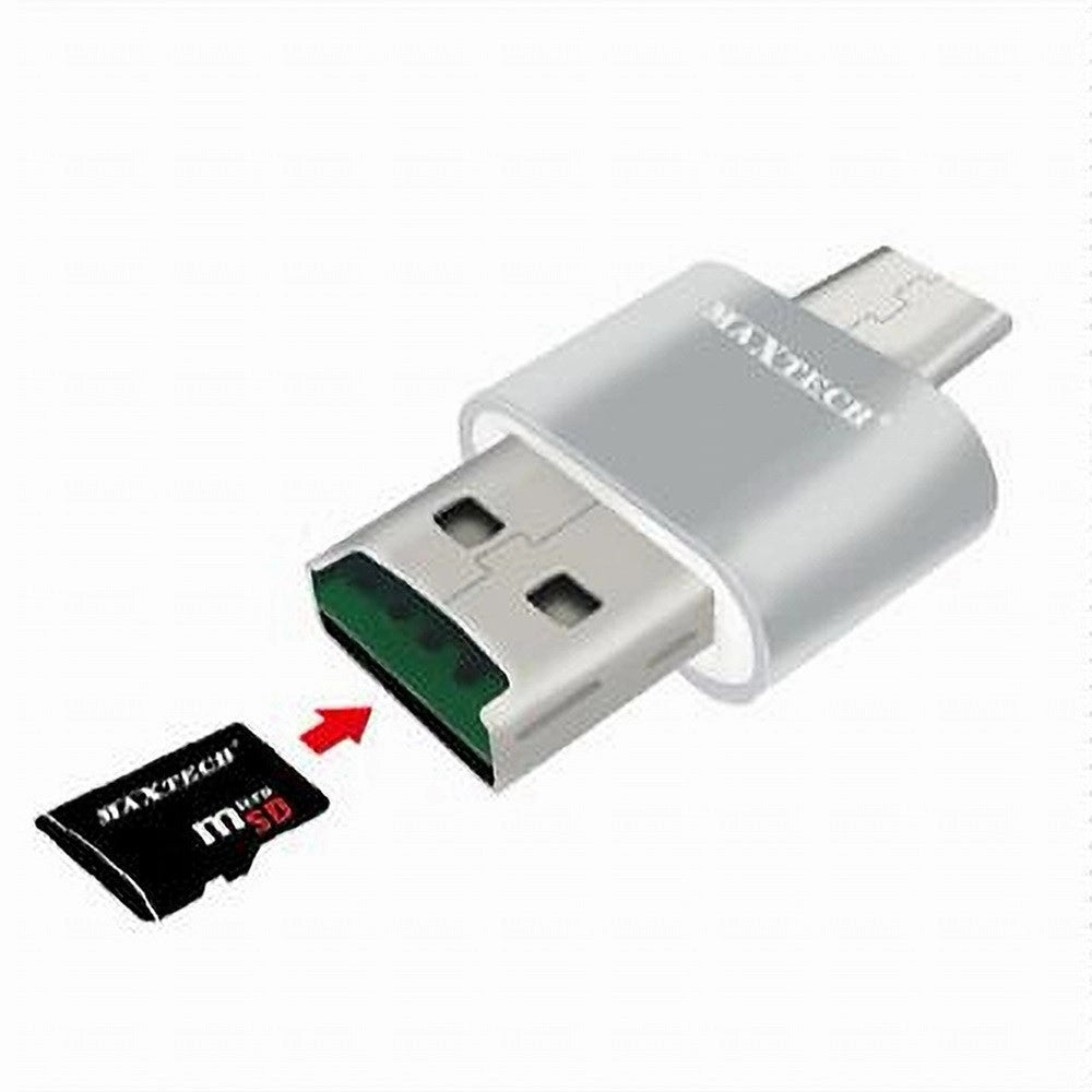 Trade Shop - Lettore Scheda Otg2.1 Usb2.0 Micro Sd Compatibile Entrata Type-c Maxtech Lto-sm04 -
