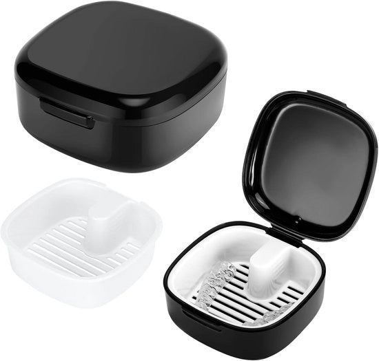Cassa per protesi - 7,8*7,8*3,8 cm - cassa per protesi - cassa per protesi portatile - cassa per protesi portatile - cassa per protesi reggiprotesi - contenitore per protesi con rail - cassa per pulizia - cassa per protesi di archiviazione