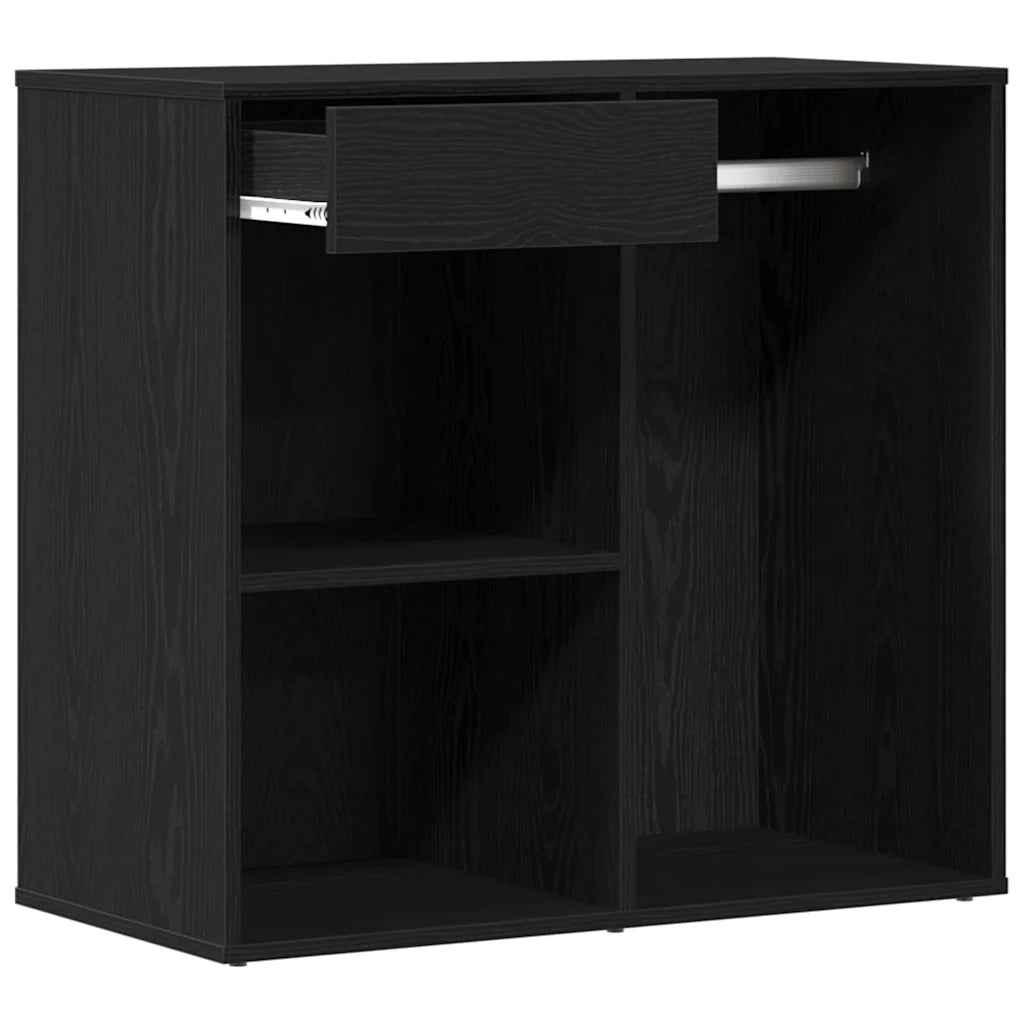 Mobiletto Cosmetico con cassetto Rovere Nero 80 x 40 x 75 cm 862787
