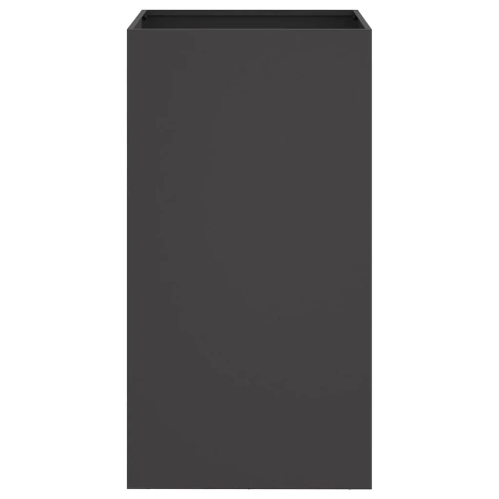 Fioriera rialzata per piante fiori terrazza giardino 42 x 38 x 75 cm acciaio nero 02_0037598