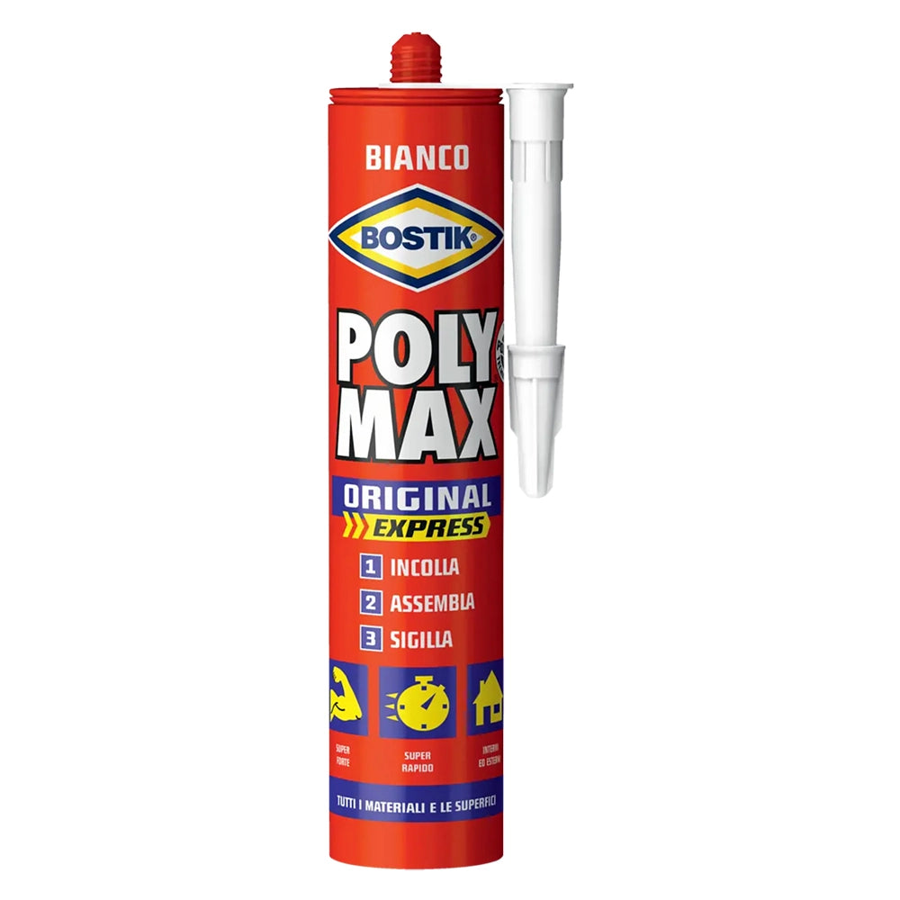 ADESIVO SIGILLANTE UNIVERSALE 'POLY MAX' ORIGINAL  gr. 165 - bianco  - BOSTIK