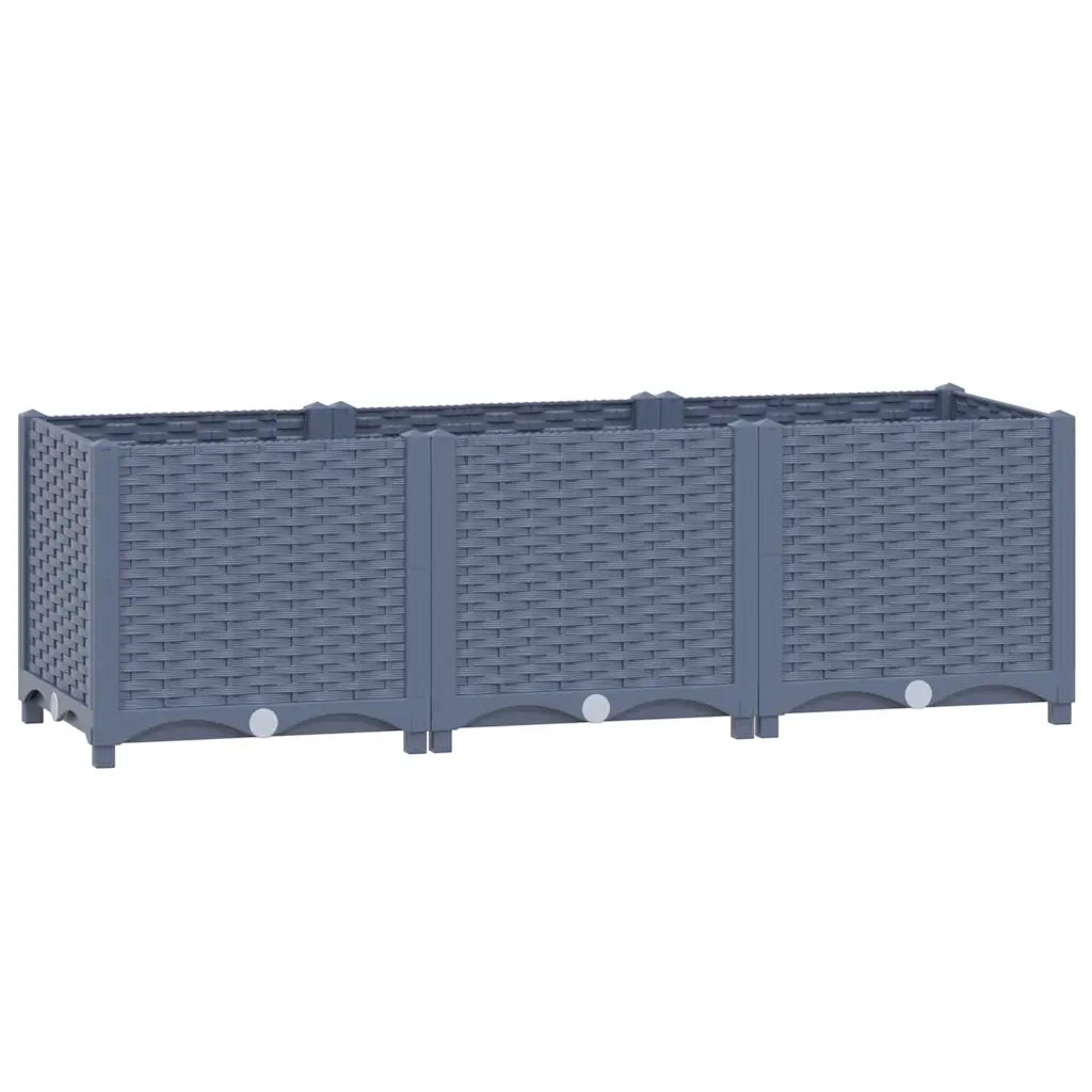 Fioriera | Cassetta per fiori | Vaso Rialzata 120x40x38 cm in Polipropilene