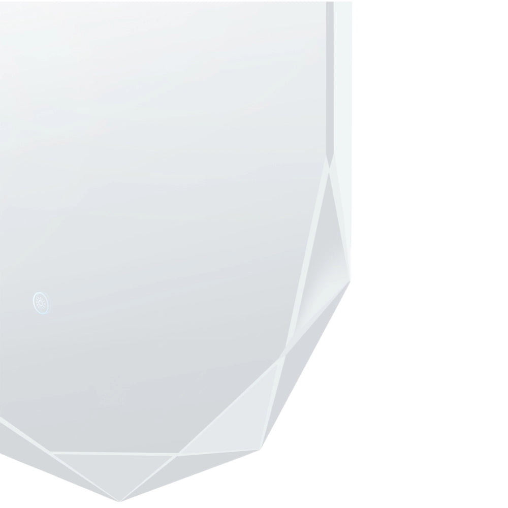 Specchio LED da Parete Ovale Moderno 62 x 109 cm per Bagno, Camera da Letto e Trucco Stile Contemporaneo