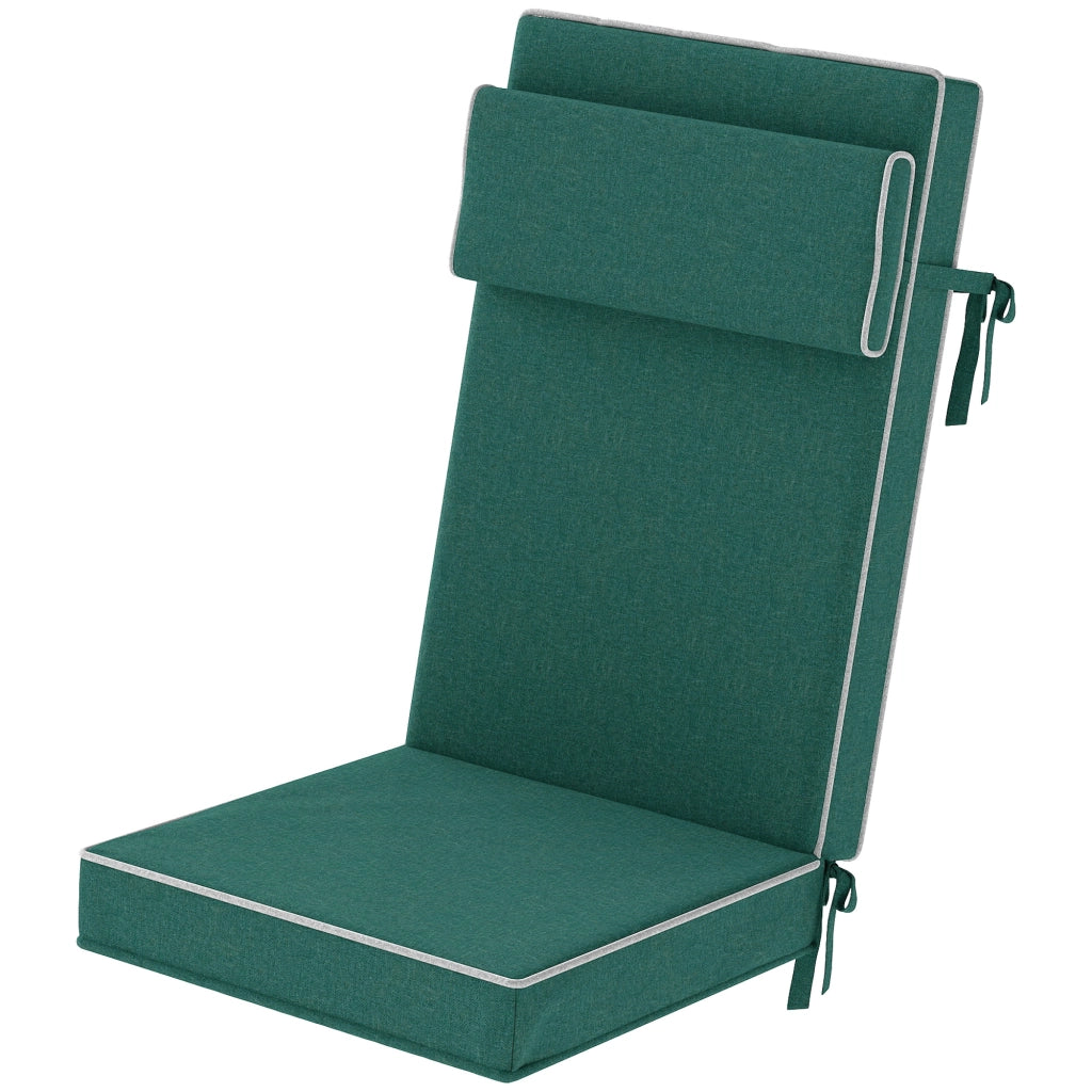 Cuscino Sedia con Schienale ¨C Zephmum ¨C Verde, Tessuto, 120x47x9.5 cm