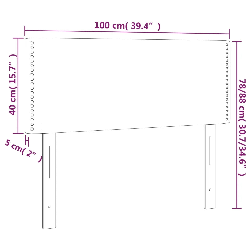 Testiera Bianco a LED 100x5x78/88 cm in Similpelle