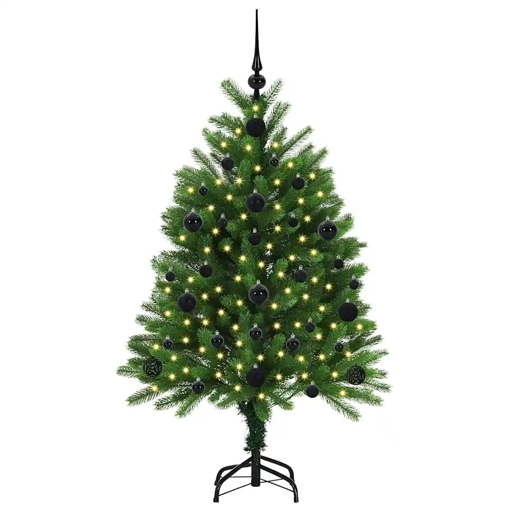 Albero di Natale | Decorazioni natalizie con 150 LED con supporto Verde 120 cm PE