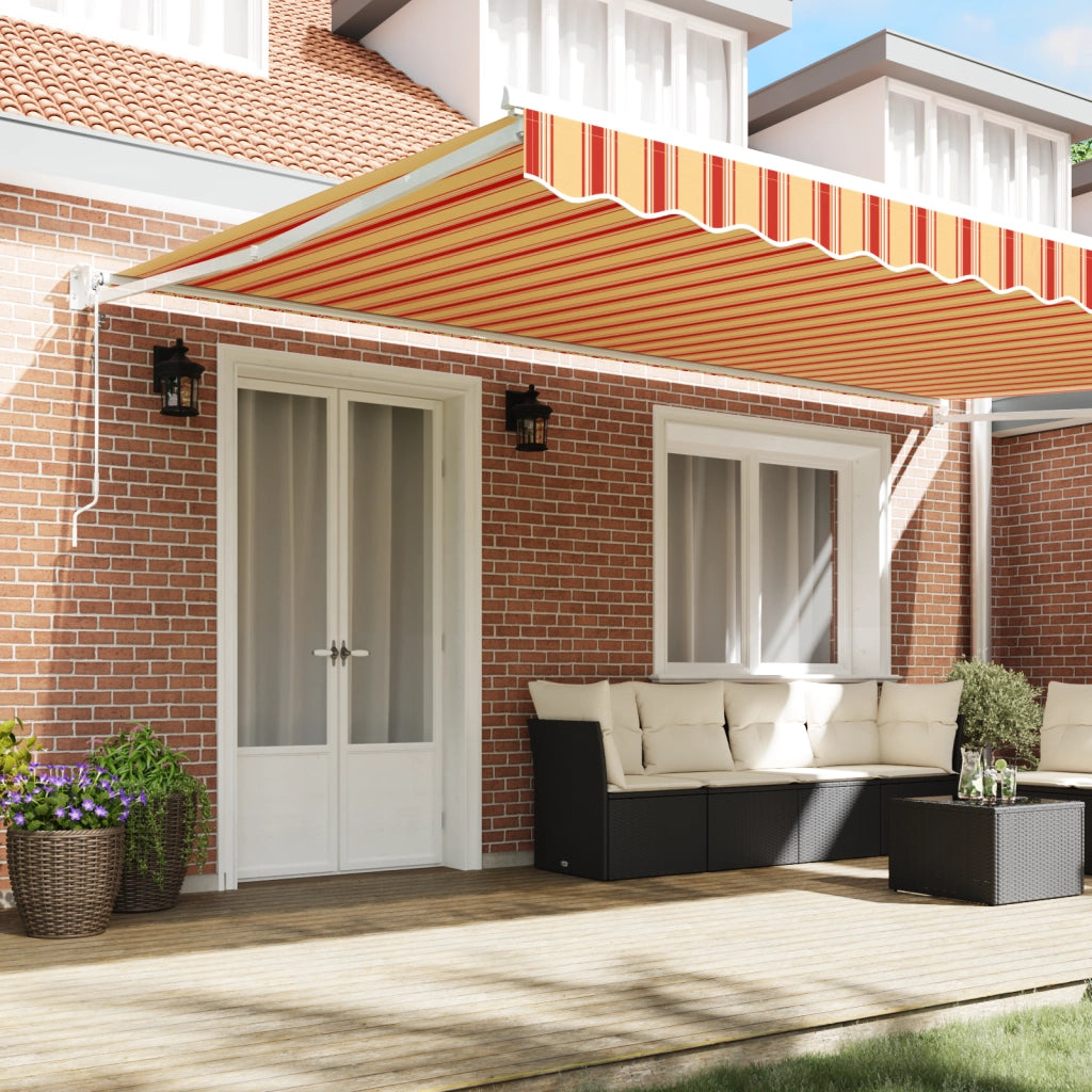Tenda Retrattile Automatica Gialla e Arancione 500x300 cm