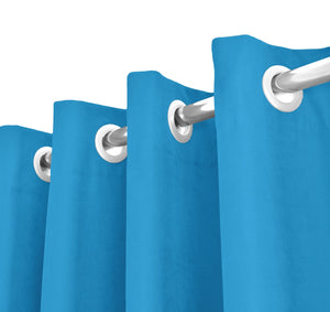 Tenda Semioscurante 140 x 290 Cm Moderne Con Occhielli  Azzurro - 1 Tenda