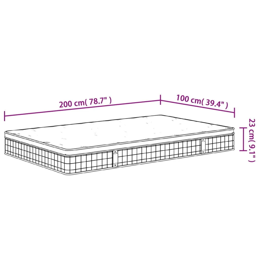 Materasso a Molle-Materasso per letto Bonnel Medio 100x200 cm 890871