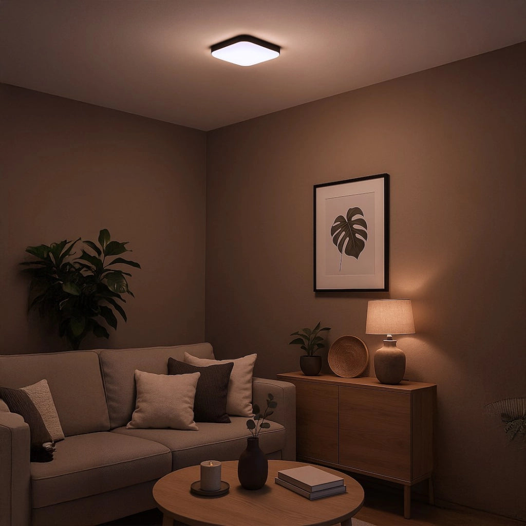 Plafoniera LED quadrata nera 26cm 11W 4000K NEMO Milagro