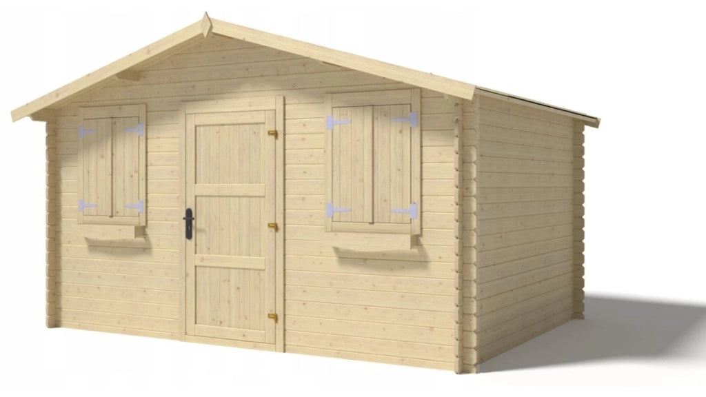 Casetta da giardino in legno - 12m2 - 4x3m - 28mm - colore: naturale - DOM337 - ALTANKA
