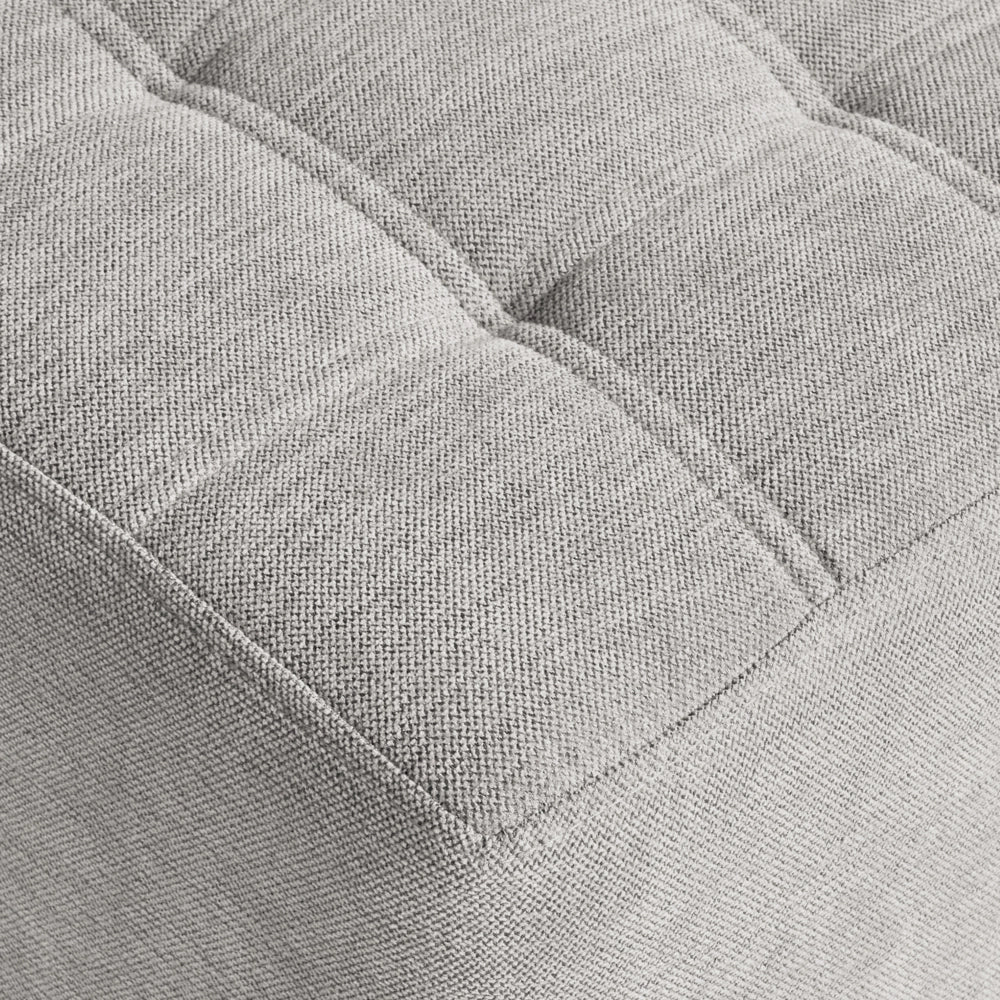 Poggiapiedi in Tessuto Grigio Chiaro Quadrato 37 x 37 cm