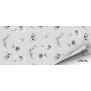 TOVAGLIATO trasparente fantasia fiori 'CRISTALLO' art. B46/06 - rotolo 30 mt  - BONITA
