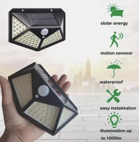 6 Pezzi Faretti 100 LED Faro con Sensore di Movimento Luce LED Lampione Esterno
