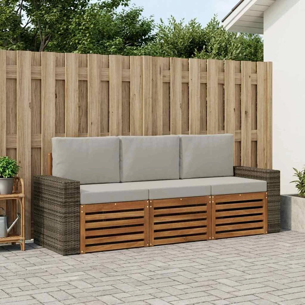 Set divani 3 pz Legno di Acacia Massello 3383977