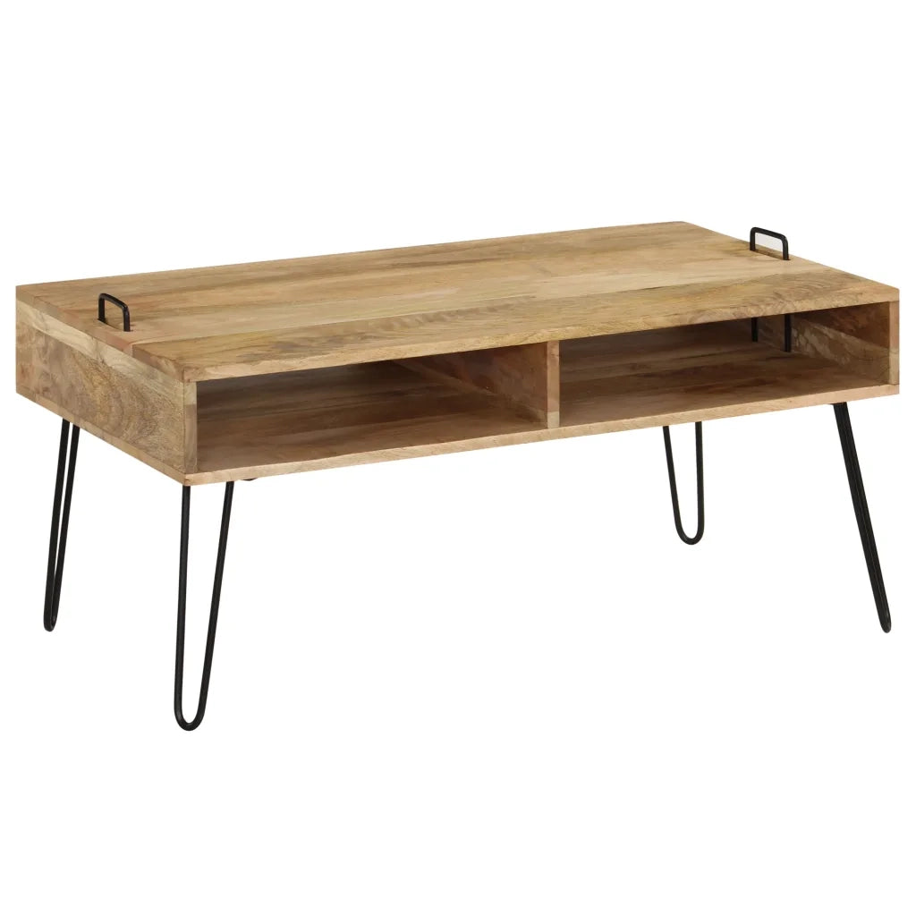 Tavolino da CaffÃ¨ in Legno Massello di Mango 100x60x45 cm cod mxl 8919