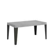 Tavolo allungabile 80x160/244 cm Flaris cemento telaio Antracite