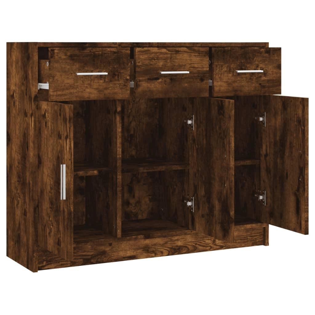 Credenza cassettiera armadio mobile contenitore organizer per cucina soggiorno salotto 91 x 28 x 75 cm legno ingegnerizzato marrone 02_0031131