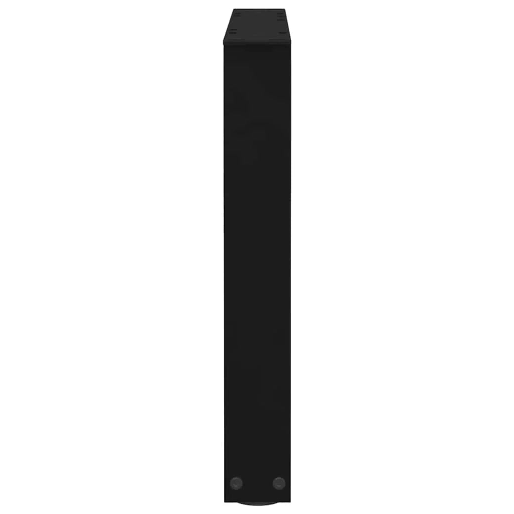 Set di 2 gambe regolabili per tavolino da caffè a forma di V 50 x 43 cm moderno metallo nero 02_0056916