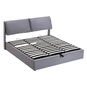 Letto Contenitore 160 x 200 cm - Idraulico; 3 Cassetti e Testiera Regolabile - Grigio