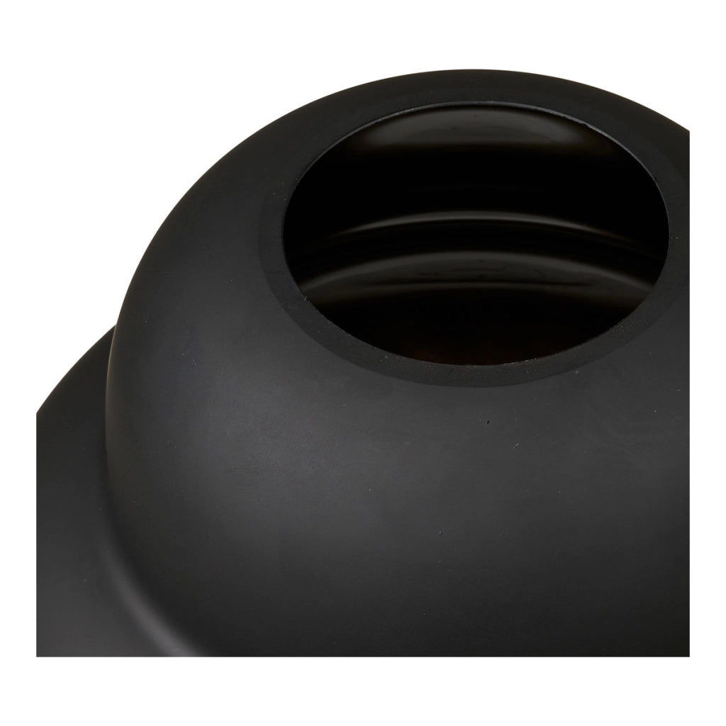 Vaso Decorativo HN1, Nero, Vetro, 21x21x20 cm