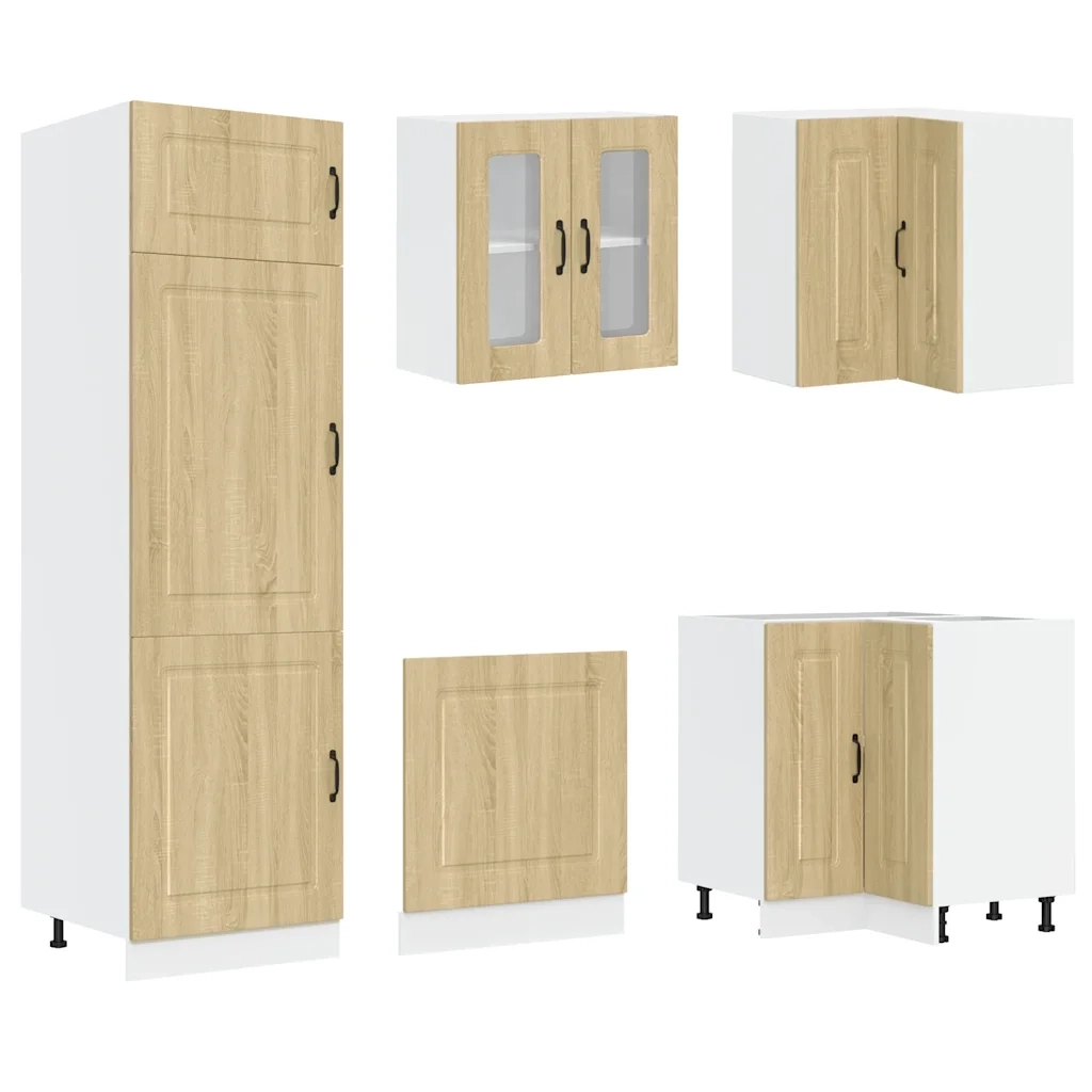 Set Mobili da Cucina 14 pz Kalmar Rovere Sonoma in Truciolato