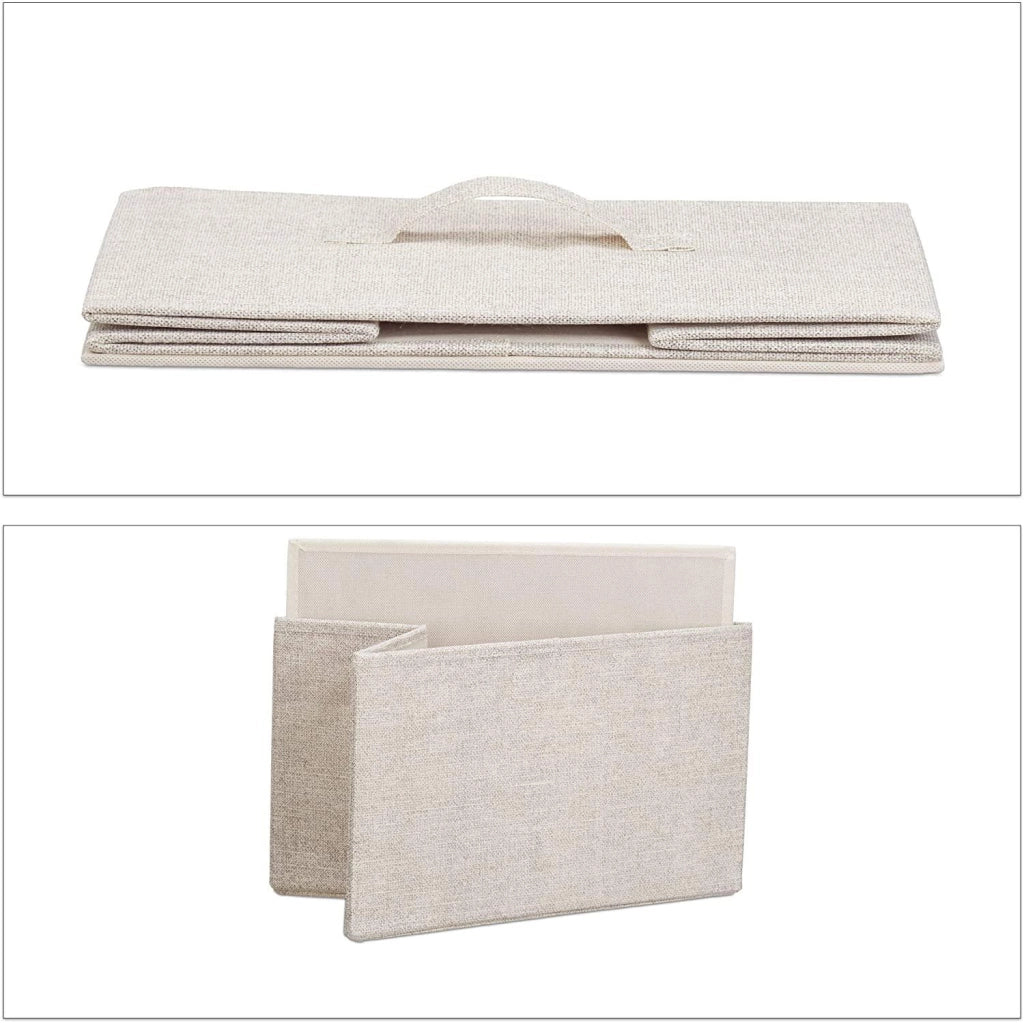 Cassettiera mobile contenitore mensola con cassetti tessuto beige 13_0002582_3