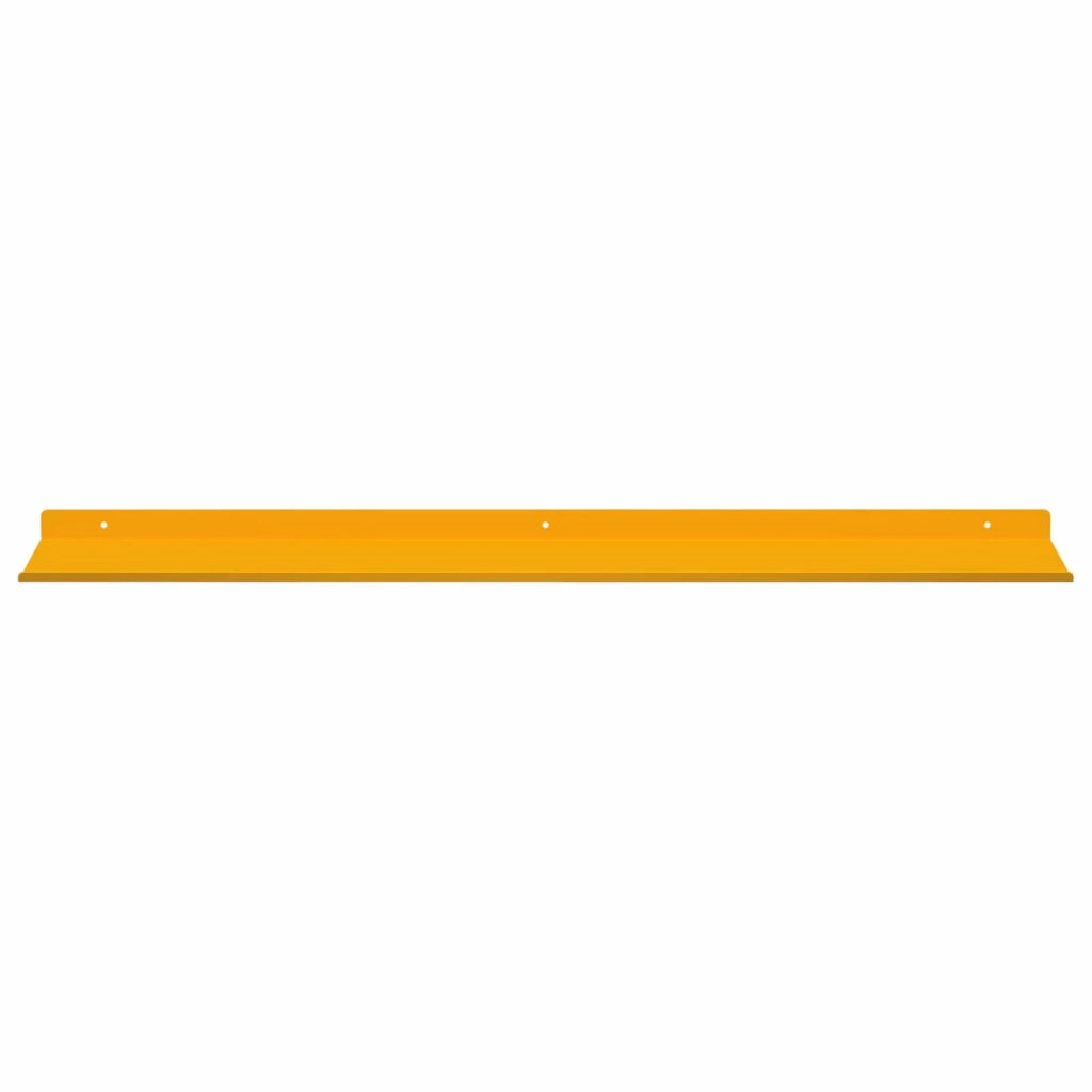 Mensola sospesa 4 pcs Giallo senape 100 x 18 x 2,5 cm Acciaio