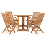 Set da Pranzo da Giardino 5 pz Pieghevole in Massello di Teak 3059980