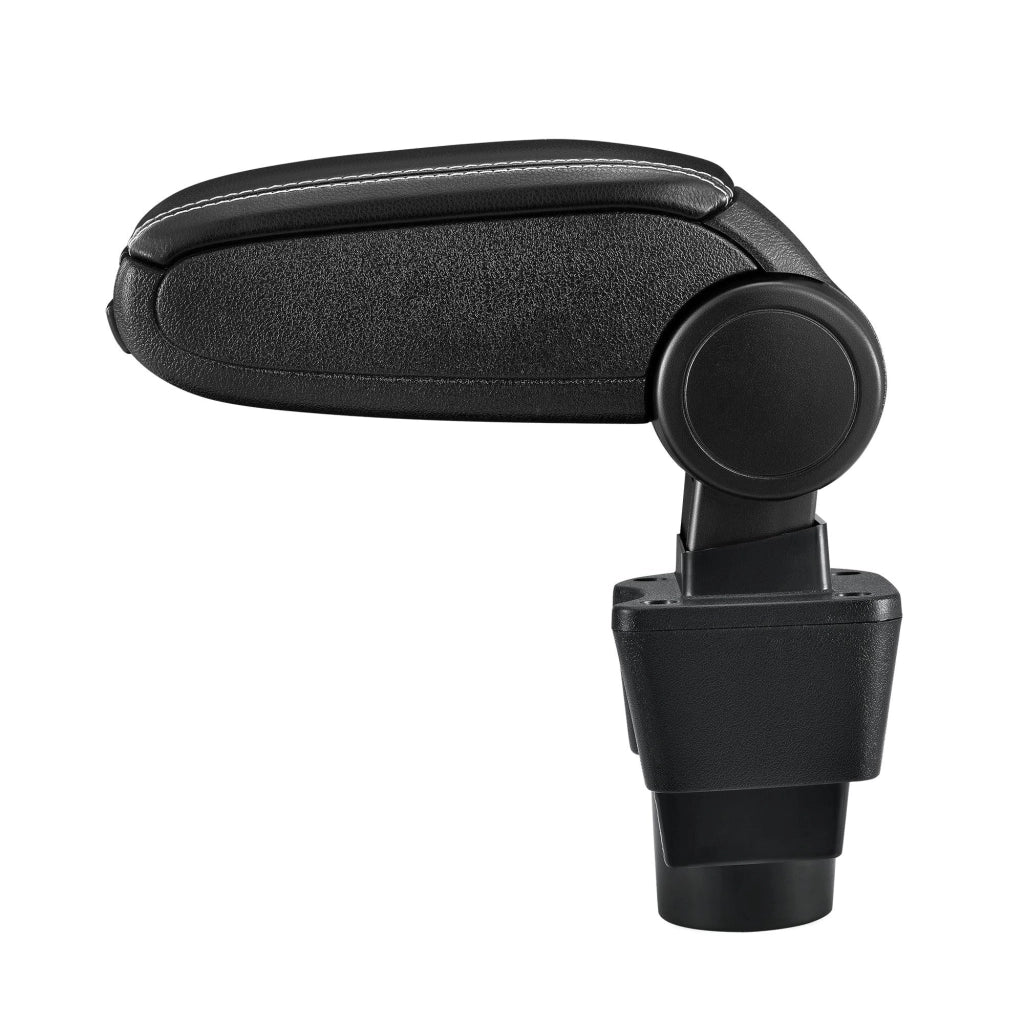 Bracciolo centrale per Toyota Yaris/Vitz con scomparto imbottito in similpelle nera con cuciture bianche 03_0000715