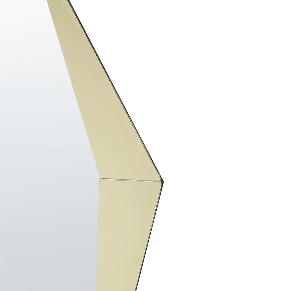 Specchio da parete Oro Vetro e MDF 68 x 120 cm Design irregolare Senza cornice