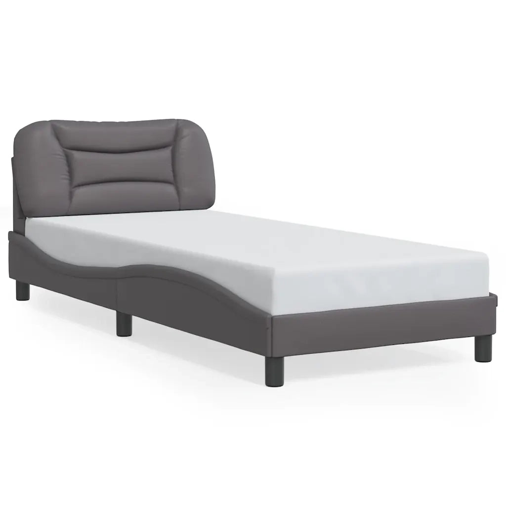 Letto singolo | Letto per adulti | Giroletto senza Materasso Hvar Crema 90x190 cm in Similpelle
