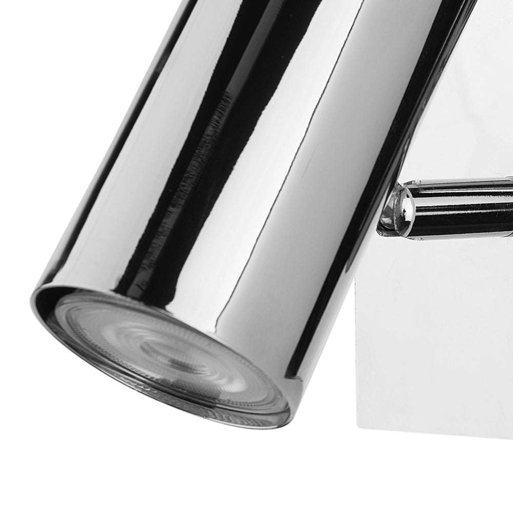 Lampade da Parete applique in Metallo Argento Orientabile Lucido Faretto Moderno