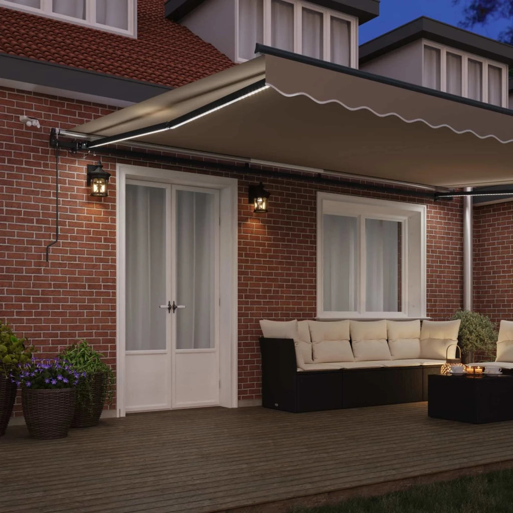 Tessuto per Tenda con Beige 500 × 300 cm Poliestere 3331340