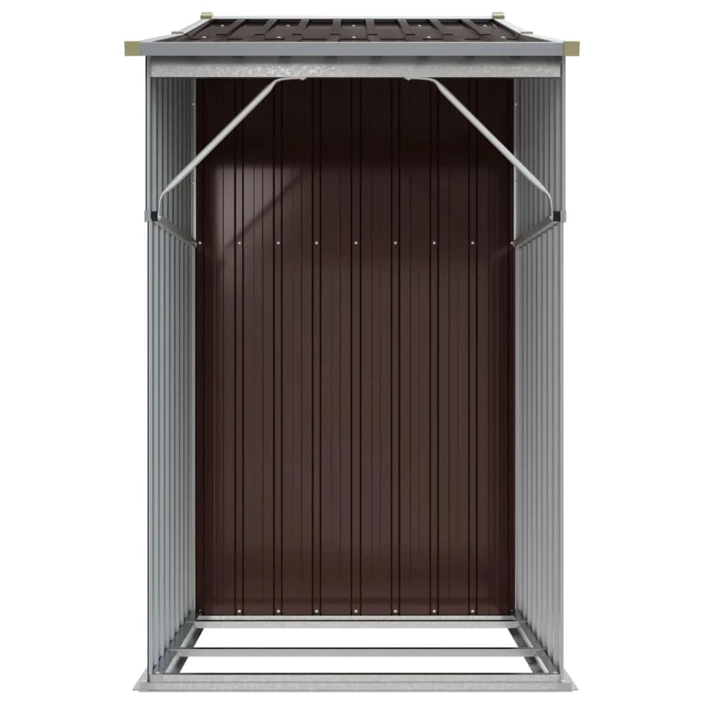 Casetta da giardino cabina ripostiglio casetta da esterno robusta casetta per attrezzi 277 x 93 x 179 cm acciaio zincato marrone 02_0022287