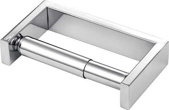 Supporto per Cartucce da Bagno con Montaggio a Parete - Acciaio Inox - Flessibile - Adatto per Megaroll - Capacità di Carico fino a 25 kg - Incluso Materiale di Montaggio - Supporto per Cartucce da Bagno